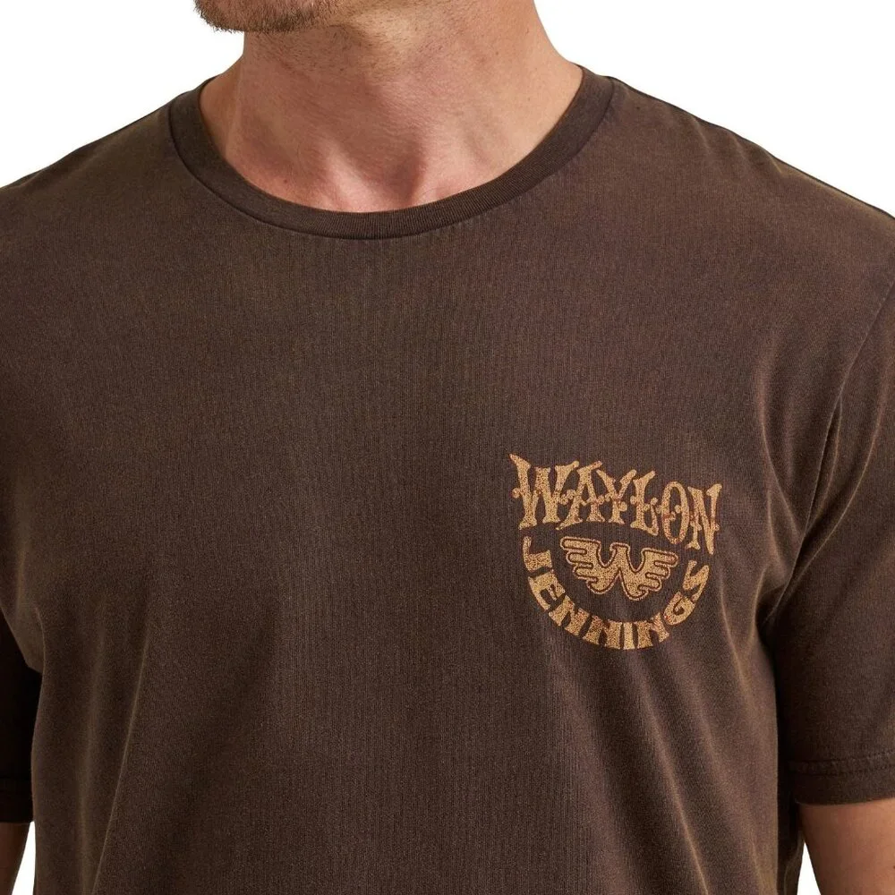 Men's Waylon Jennings Ramblin Man 1974 Tour Graphic T-Shirt Wrangler Sz XL/2X/3X - Picture 4 of 5